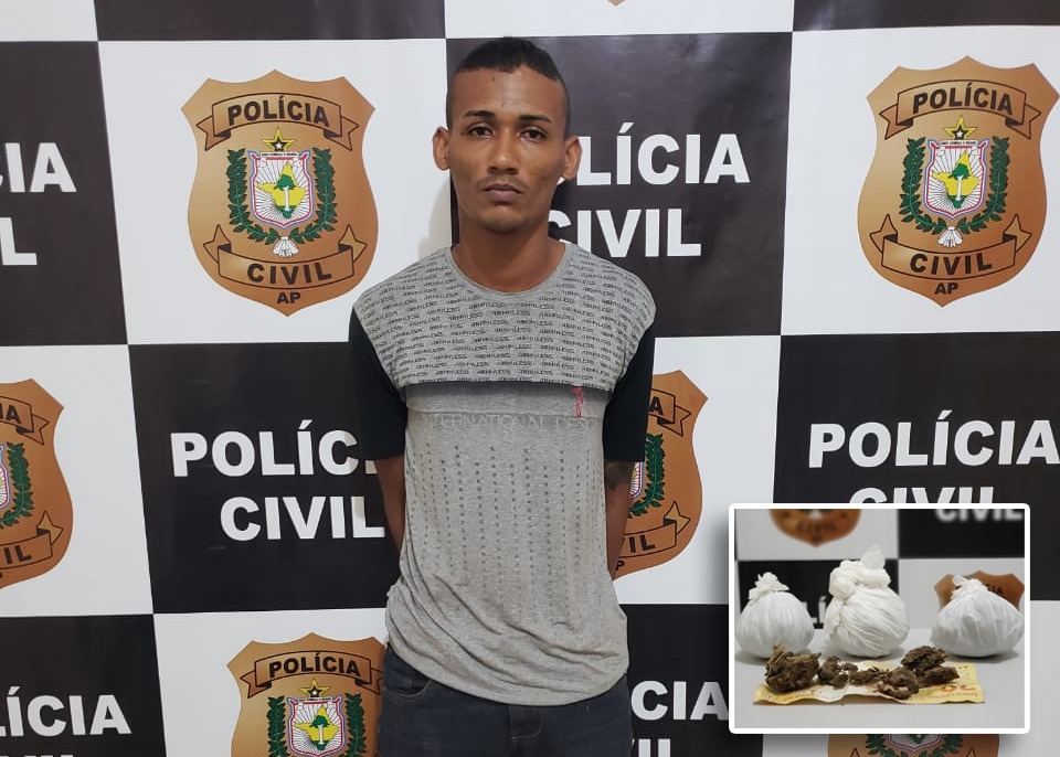 POLÍCIA CIVIL PRENDE MEMBRO DE FACÇÃO RESPONSÁVEL PELO ABASTECIMENTO DE DROGAS NO MUNICÍPIO DE AMAPÁ
